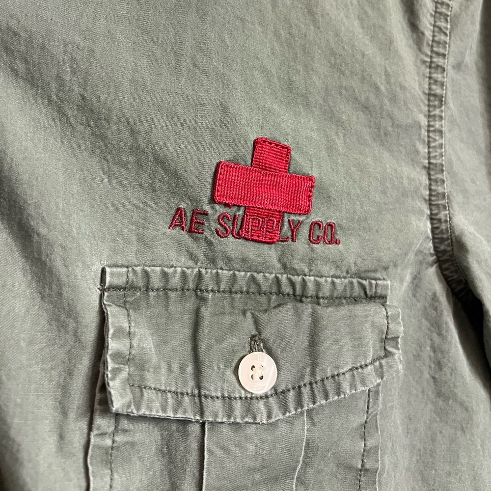 Vintage American Eagle Youth Medium Button-Up - Picture 2 of 6